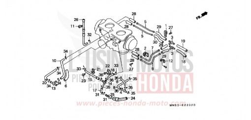 TUBING (1) (GL1500L/AM/SEM/AN/SEN) GL1500L de 1990